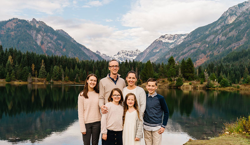 Dr. Cory Harker of Northwest Natural Dentistry with his family