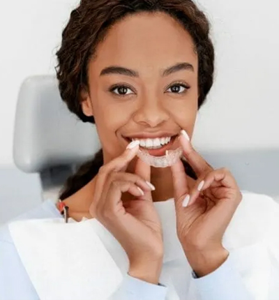 shelf with holistic preventive dentistry devices and products